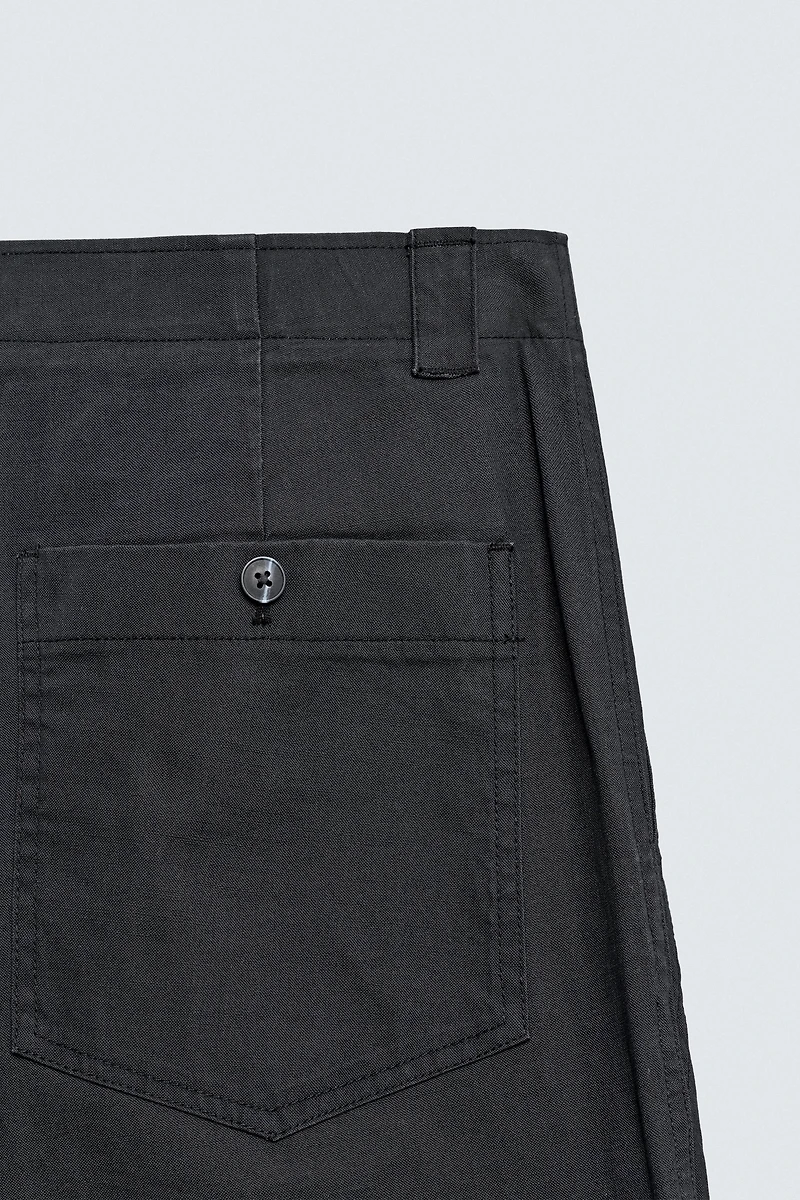 WASHED STRAIGHT FIT PANTS
