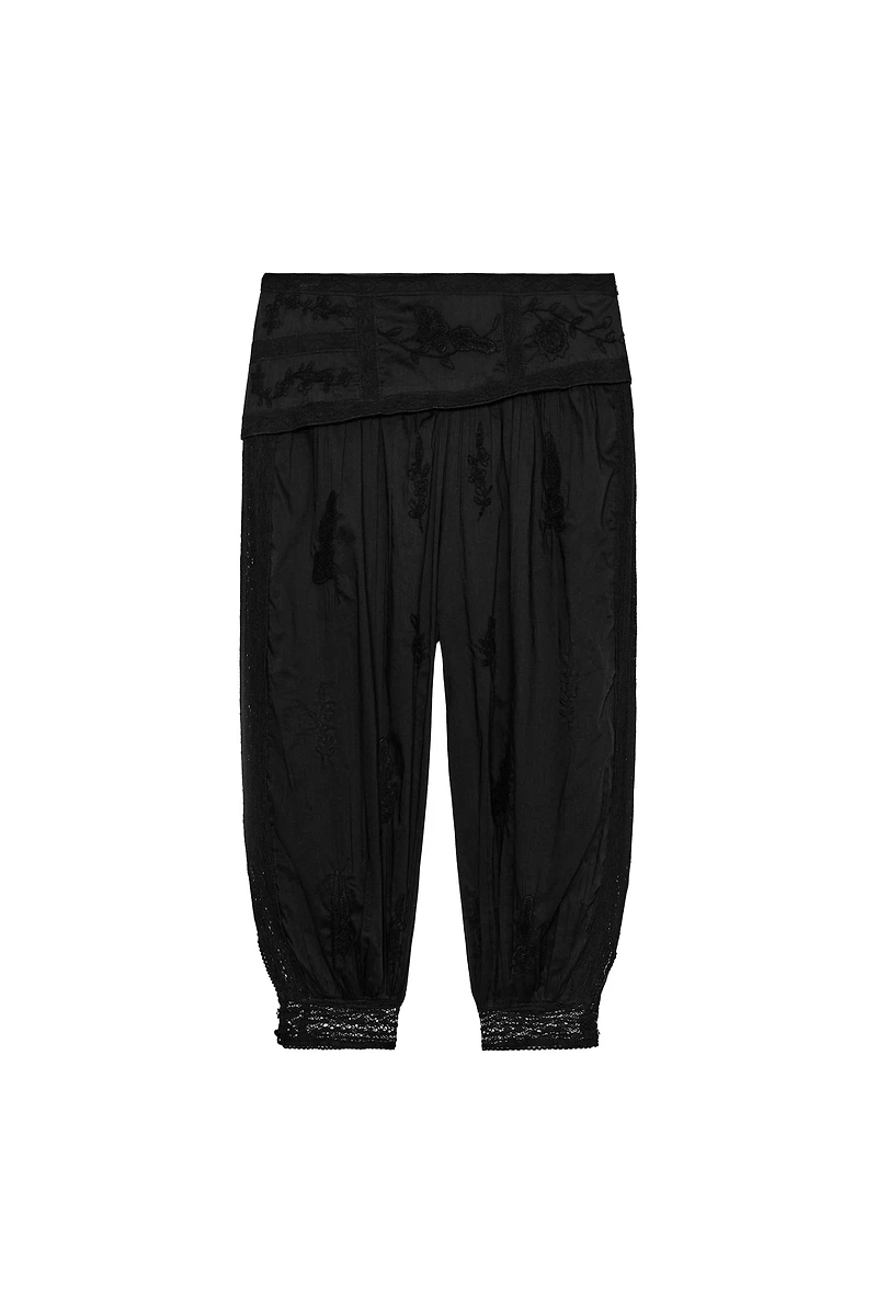 ZW COLLECTION EMBROIDERED BALLOON PANTS