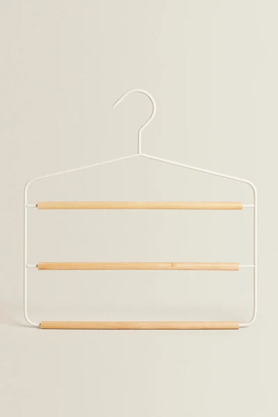METAL AND WOOD PANTS HANGER