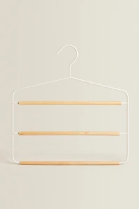 METAL AND WOOD PANTS HANGER