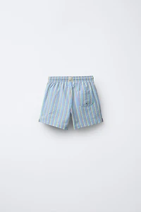 SHORT DE BAIN SEERSUCKER À RAYURES 6-14 ANS