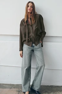ZW COLLECTION BOW POCKET SHIRT