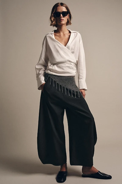 ZW COLLECTION FLOWY VOLUME WOOL PANTS