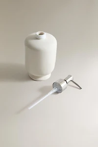 CREAM CERAMIC SOAP DISPENSER