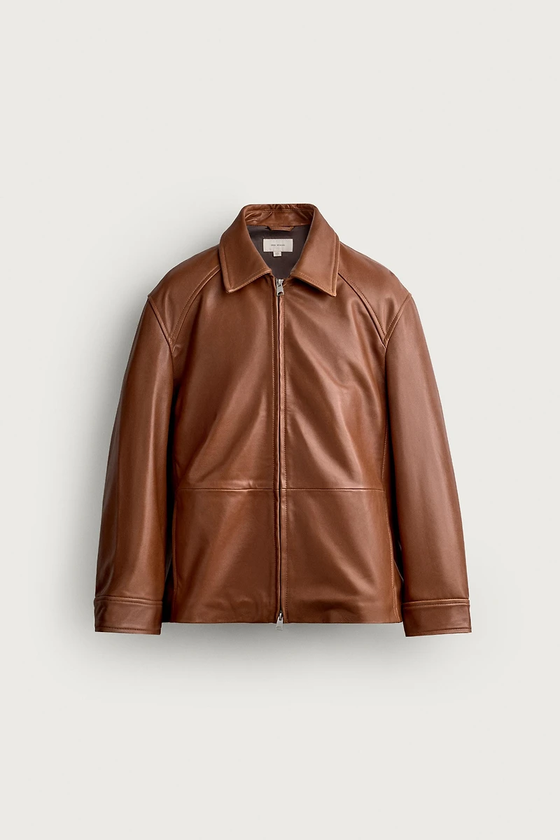 REGULAR FIT LEATHER JACKET