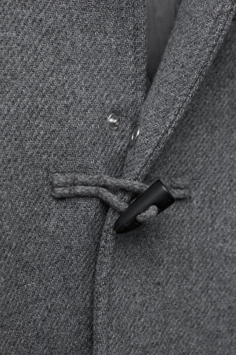 MELANGE COAT WITH WOOL FIREMAN CLASPS
