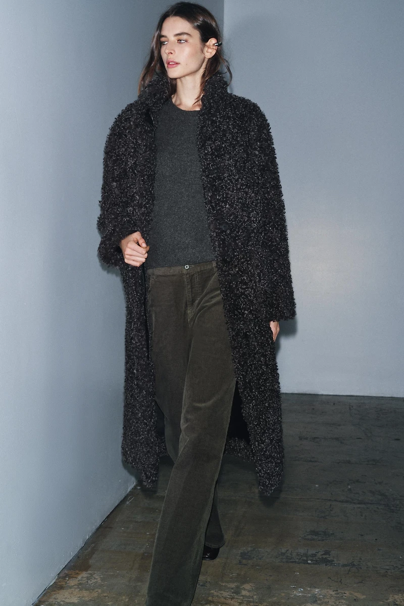 LONG FLEECE COAT ZW COLLECTION