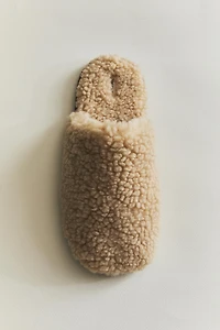 FAUX SHEARLING MULE SLIPPERS