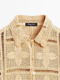 Cutwork crochet cardigan