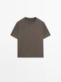 T-shirt chiné à manches courtes