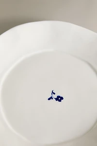 PORCELAIN DESSERT PLATE WITH FLORAL PRINT