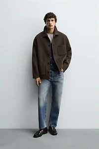 WOOL POCKET OVERSHIRT