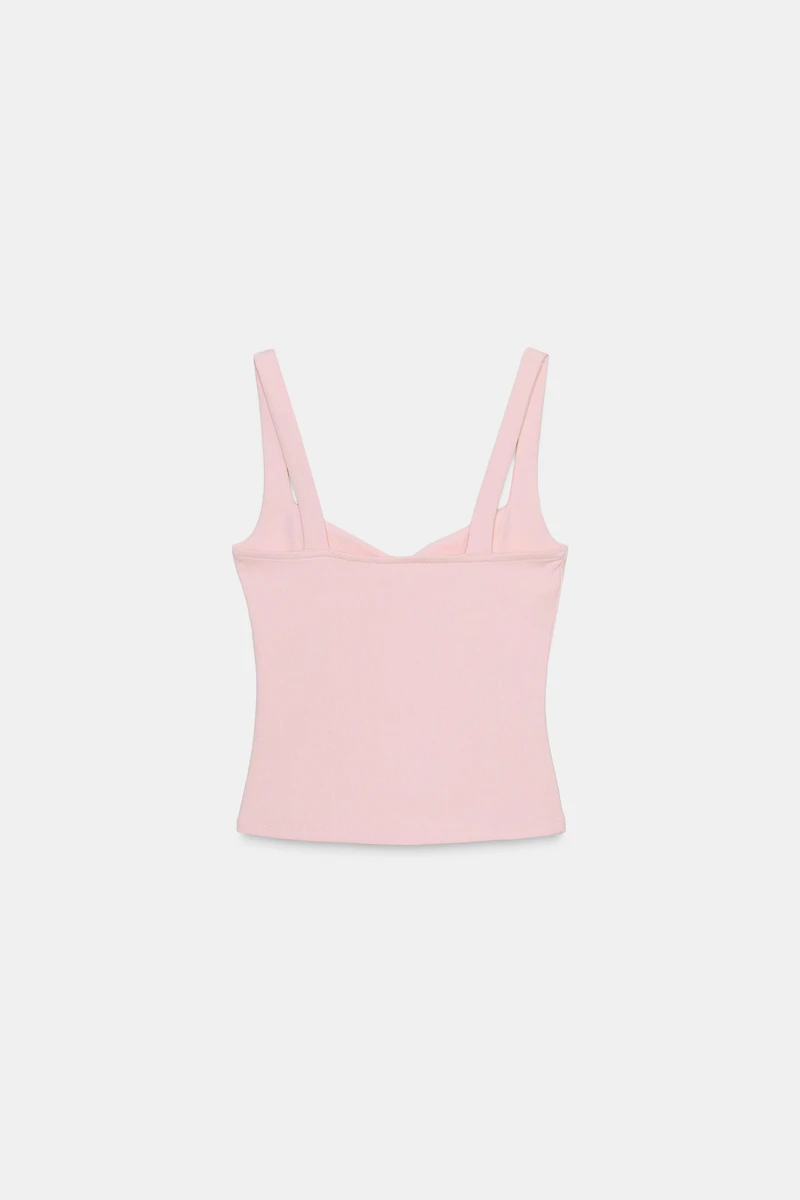 TOP DÉCOLLETÉ CŒUR BOUTONS
