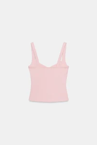 TOP DÉCOLLETÉ CŒUR BOUTONS