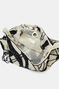 BEADED MESH BAG