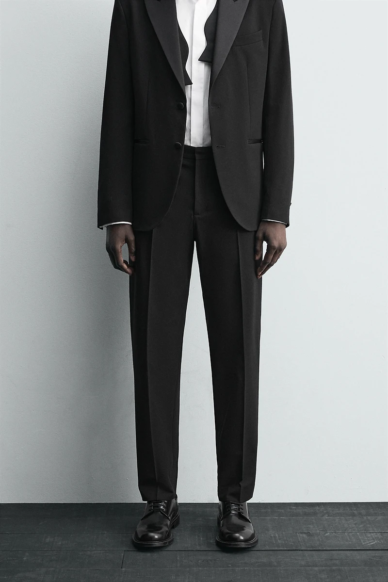 PANTALON DE COSTUME SMOKING AVEC LAINE