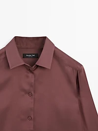 Flowing satin shirt