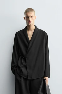 TEXTURED KIMONO SHIRT