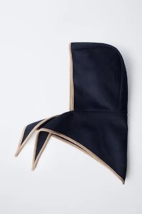 WOOL BLEND CLOTH HOOD