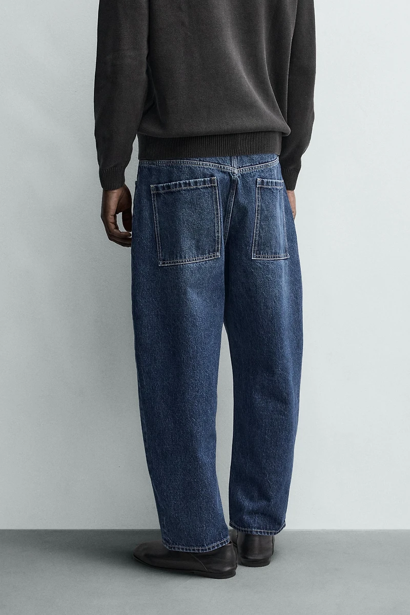 TAPERED WIDE FIT JEANS