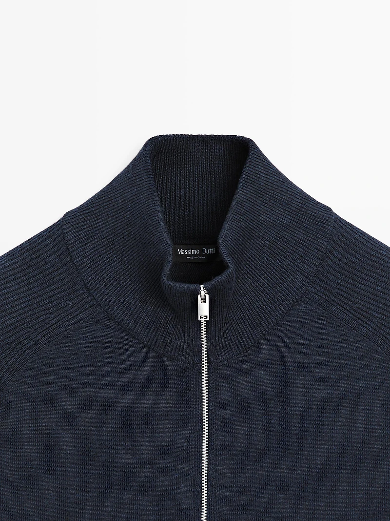 Cardigan à manches raglan en coton mélangé