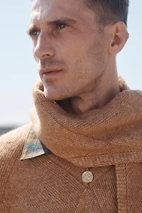 LIMITED EDITION GEOMETRIC JACQUARD SWEATER WITH SCARF