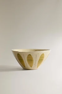 EARTHENWARE BOWL WITH OVALS
