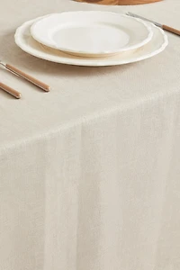 PLAIN COLORED LINEN TABLECLOTH