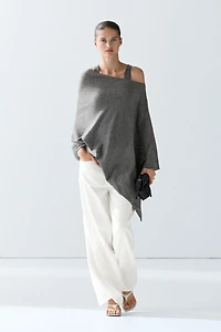 Fine knit cape