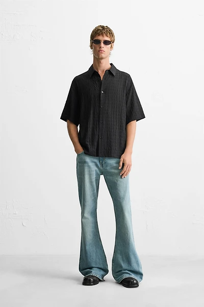 TEXTURED PLAID SHIRT