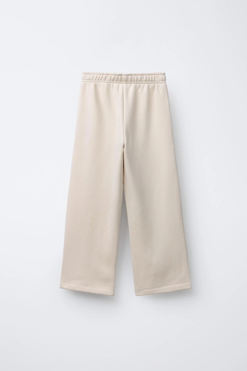 WIDE LEG FLEECE PANTS
