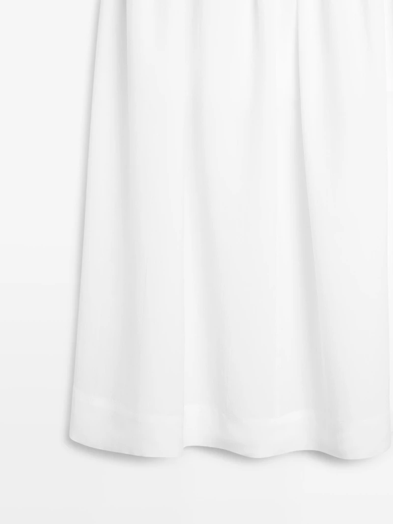 Midi skirt with yoke detail