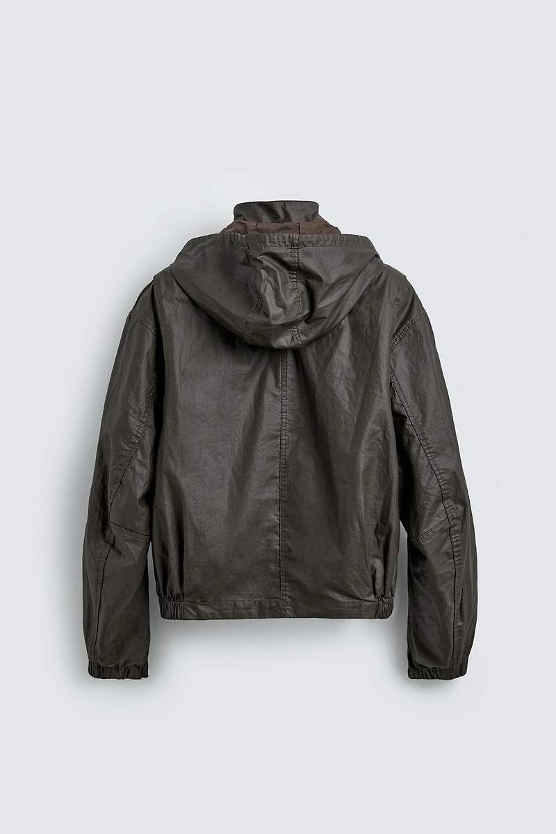 WAXED FINISH LINEN - COTTON JACKET