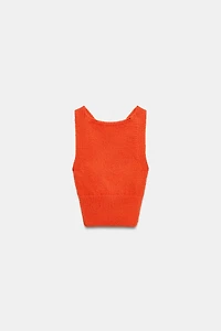CROSS-BACK KNIT TOP