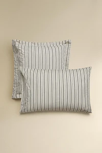 STRIPED PERCALE DUVET COVER