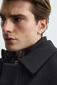 JACKET WITH REMOVABLE KNIT COLLAR