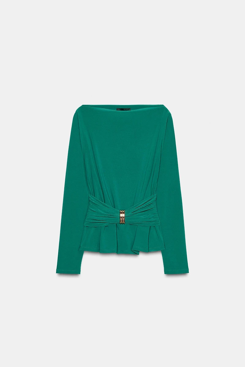 DRAPED WAIST TOP