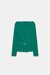 DRAPED WAIST TOP