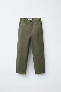 TEXTURED STRETCH PANTS