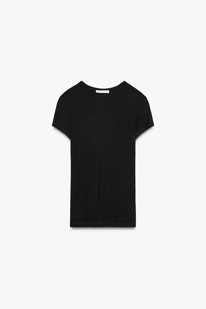 SHORT SLEEVE VISCOSE T-SHIRT