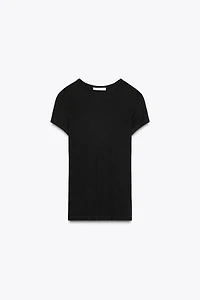 SHORT SLEEVE VISCOSE T-SHIRT