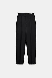LIMITED EDITION WOOL BLEND PLEATED PANTS