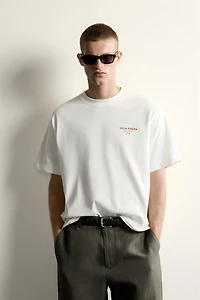 RELAXED FIT CONTRAST PRINT T-SHIRT