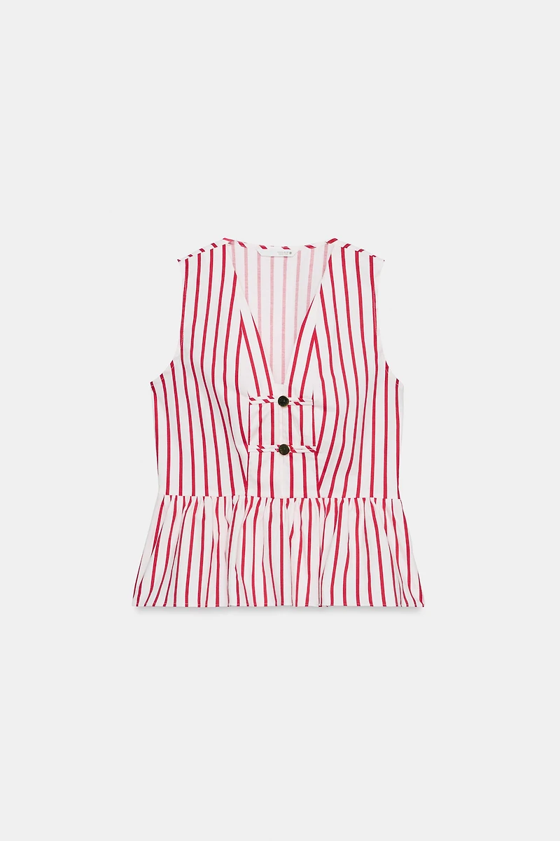STRIPED FIREMAN CLASP TOP
