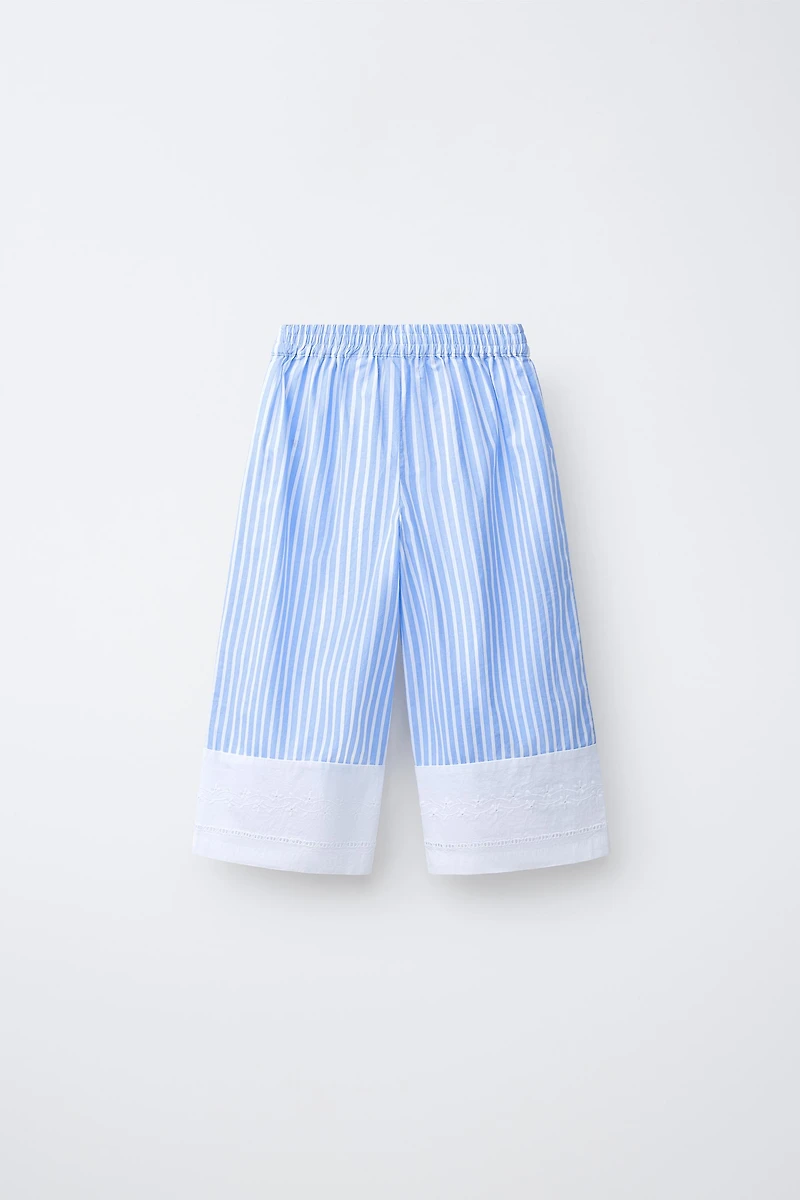 CROCHET HEART STRIPED PANTS