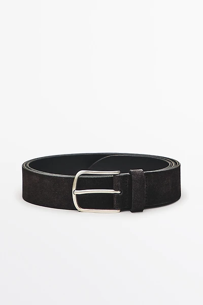 Plush nappa leather belt