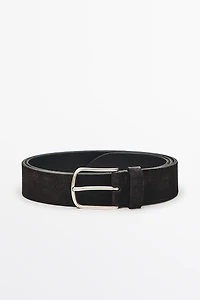 Plush nappa leather belt