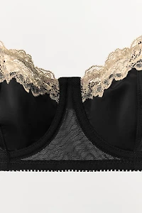 LACE TRIM UNDERWIRE BRA