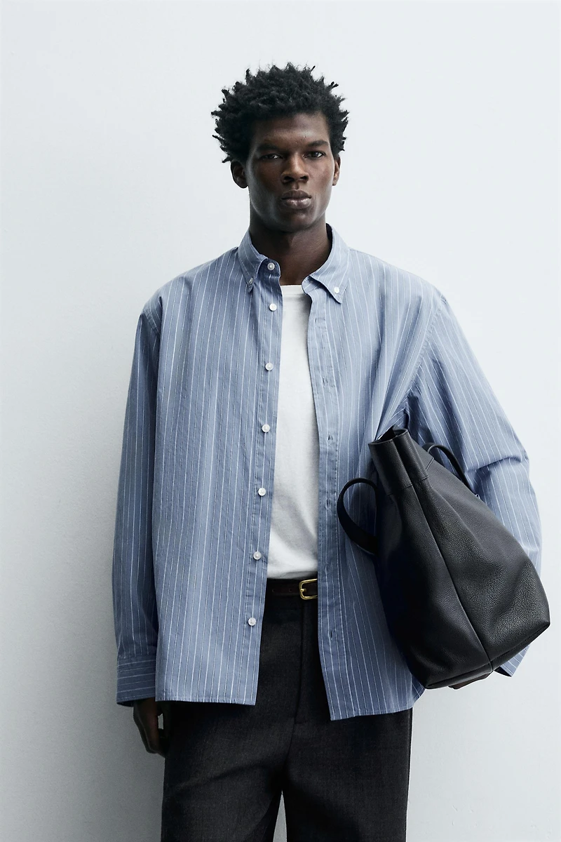 TEXTURED STRIPED SHIRT