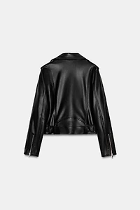 BLOUSON DE MOTARD EN MATIÈRE SYNTHÉTIQUE